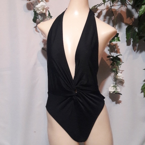 Shape fx Swim black halter 1 piece swimsuit 4 - Picture 2 of 6